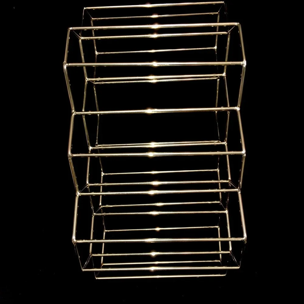 MCM‎ Geometric Gold Wine Rack Freestanding Bottle Holder Wine Rack 7 Bottle
